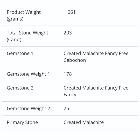 Lab Created Malachite Earrings and Necklace Set - Picture 6 of 7